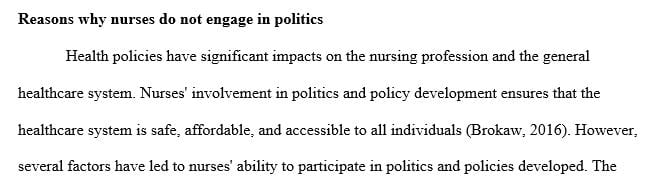 What are the reasons many nurses do not actively engage in lobbying efforts