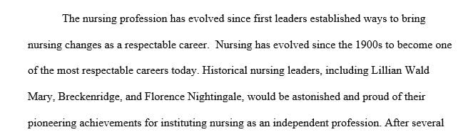 What do you think would be the response of historical nursing leaders such as Florence Nightingale, Lillian Wald, and Mary Breckenridge
