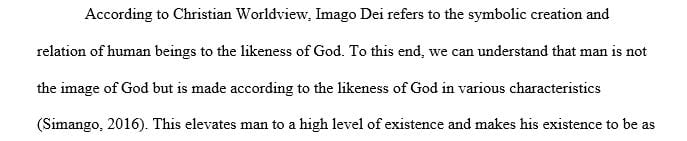 What is the Christian concept of the imago Dei