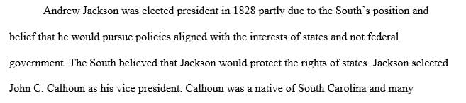 Who was more in line and attuned to the ideals of Thomas Jefferson, Andrew Jackson or John C. Calhoun