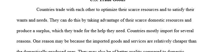 Why does the U.S. trade goods that they can produce themselves with other countries