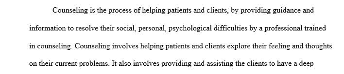 Write a 1,000-1,500-word analysis of person-centered counseling which fully explores the following categories