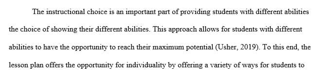 Write a 500-750 word rationale and reflection on developing instruction.