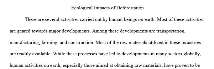 write a speech about deforestation