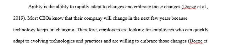 Your agility skill is an essential part of being successful in our ever-changing world.