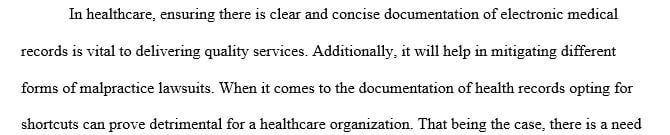 Create a 2-3 page policy on EMR Best Practices