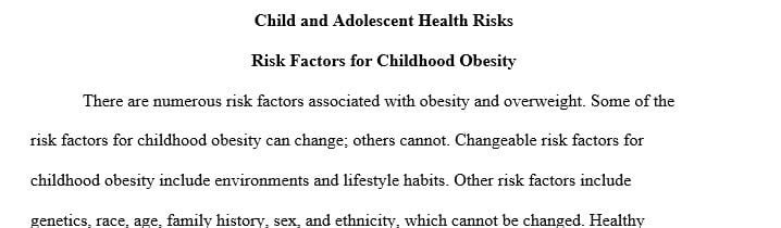 Do the risk factors differ and how do they differ between children and adolescents