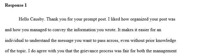 Do you believe the grievance process followed by the CBA (Article 7) provided in the resource section is fair and equitable for both labor and management