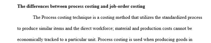 Explain the differences between process costing and job-order costing.