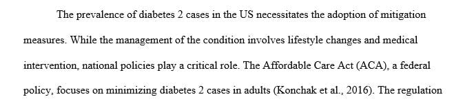 List the steps required to develop health policy that impacts the targeted population.