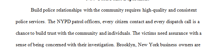 Choose a metro area of the United States and identify the issues in police and community relations that are prevalent.