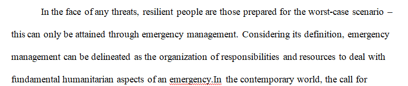 essay the role of emergency service personnel