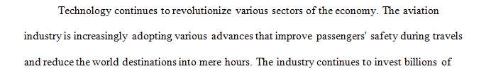 Describe some technological improvements in aviation - can be in your favorite plane or airport technology