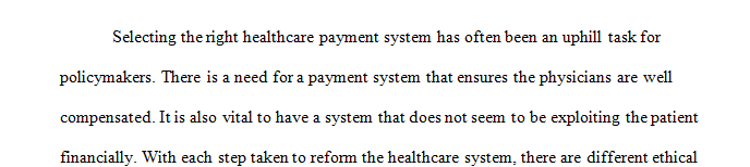 Describe the ethical concerns related to payment systems reform.