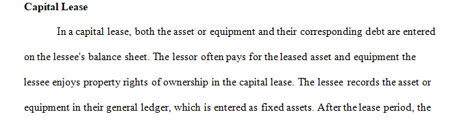 Discuss 3 different types of business leases and their merit.