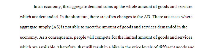 Discuss how the economy returns to equilibrium in response to changes in aggregate demand (AD)