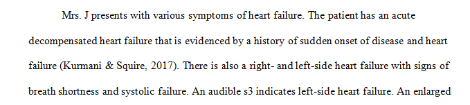 Evaluate the Health History and Medical Information for Mrs. J.