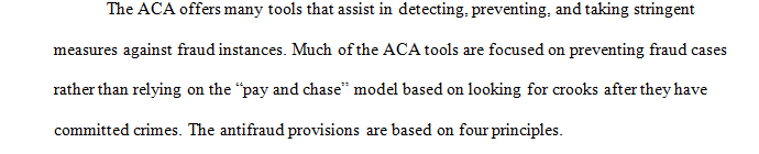 Examine the Affordable Care Act provisions from the government website