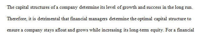 how-would-a-financial-manager-determine-optimal-capital-structure