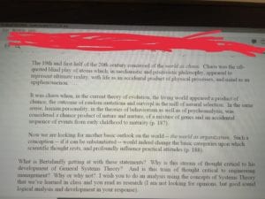 What is Bertalanffy getting at with these statements