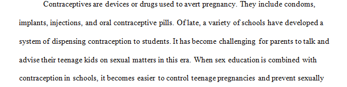 Is it ethical for junior and senior high schools to dispense contraception