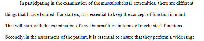 Problem Focus Examinations: Musculoskeletal and Extremities.