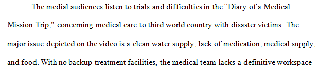 Propose one example of a nursing intervention related to the disaster from each of the following levels