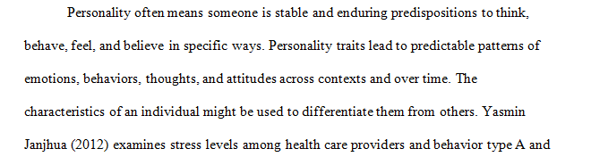Research an external source for an article(s) that addresses different personality types or behaviors in the work place
