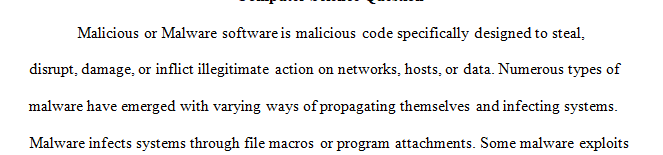 Select TWO and explain the differences (viruses, worms, trojans, and bots).