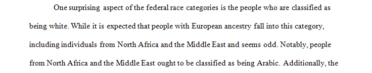 What is surprising about the U.S. federal race categories