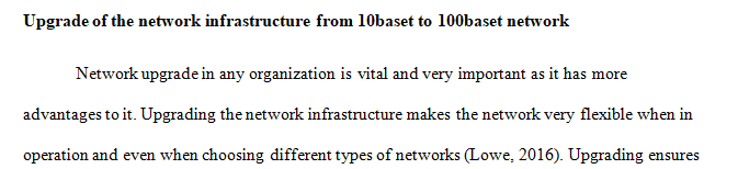 What updates you would have about network hardware in order to move to 100BaseT