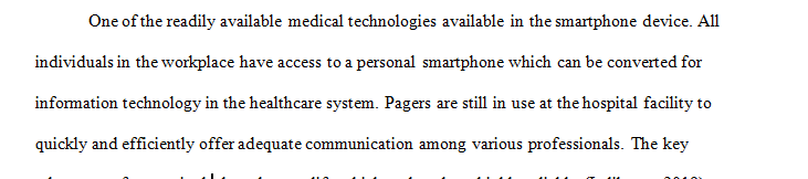 Which type of technology exists today in your discipline that could be converted into new types of information systems to be used in health care