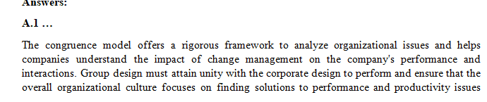 Why it is important for a group design to be congruent with the larger organization design.