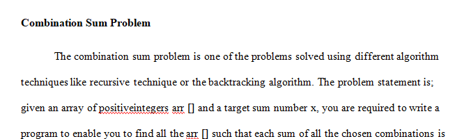 Compare different algorithms for the same problem and investigate into