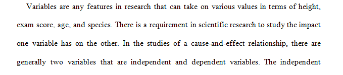 Compare independent variables dependent variables and extraneous variables