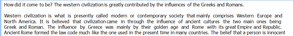 Create a PowerPoint presentation with five images to demonstrate the influence of the Greek and Roman societies on modern Western culture