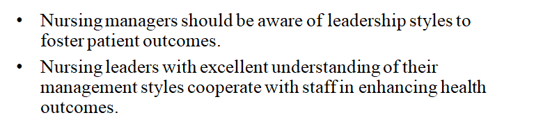 Create a slide that summarizes your leadership style traits and practices.