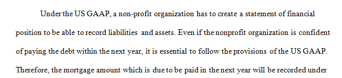 Explain how to account for the mortgage payment based on U.S. GAAP