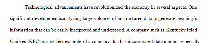 Explain how your chosen company benefits from text mining.