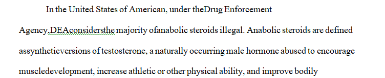 Need a proposal in Anabolic steroids  