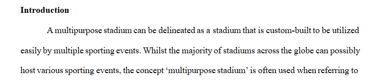 Research a recently built stadium or arena