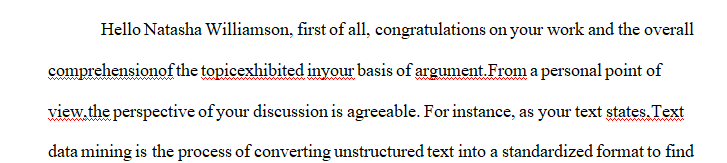 Transforming unstructured text into a structured format to identify meaningful patterns and new insights