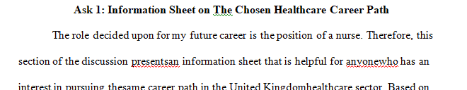 Analyze the role of a health or social care professional in a specific area