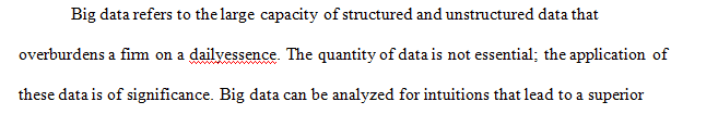 Discuss the 3-F Method in big data.