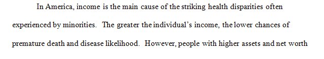 Explain how income can influence the health care status of Americans.