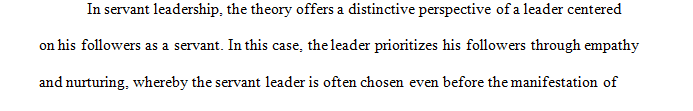 Explain how the principles of servant leadership are evident in your chosen culture and religion