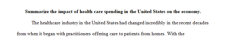 How does health care spending in the United States impact the country’s economy