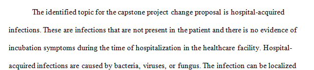 evidence based topic for the capstone project change proposal