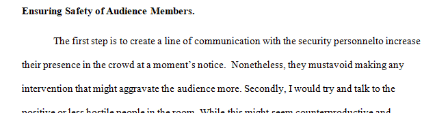 Imagine you are the facility manager at a facility hosting a popular event