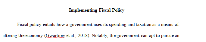 In your own words define and explain fiscal policy.